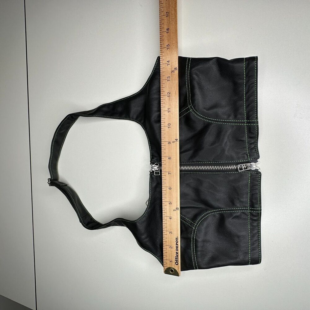 NWOT Eckhaus Latta Black Switch Halterneck Zip Top Tonal Stitch Scoop Neck Med - Picture 8 of 10